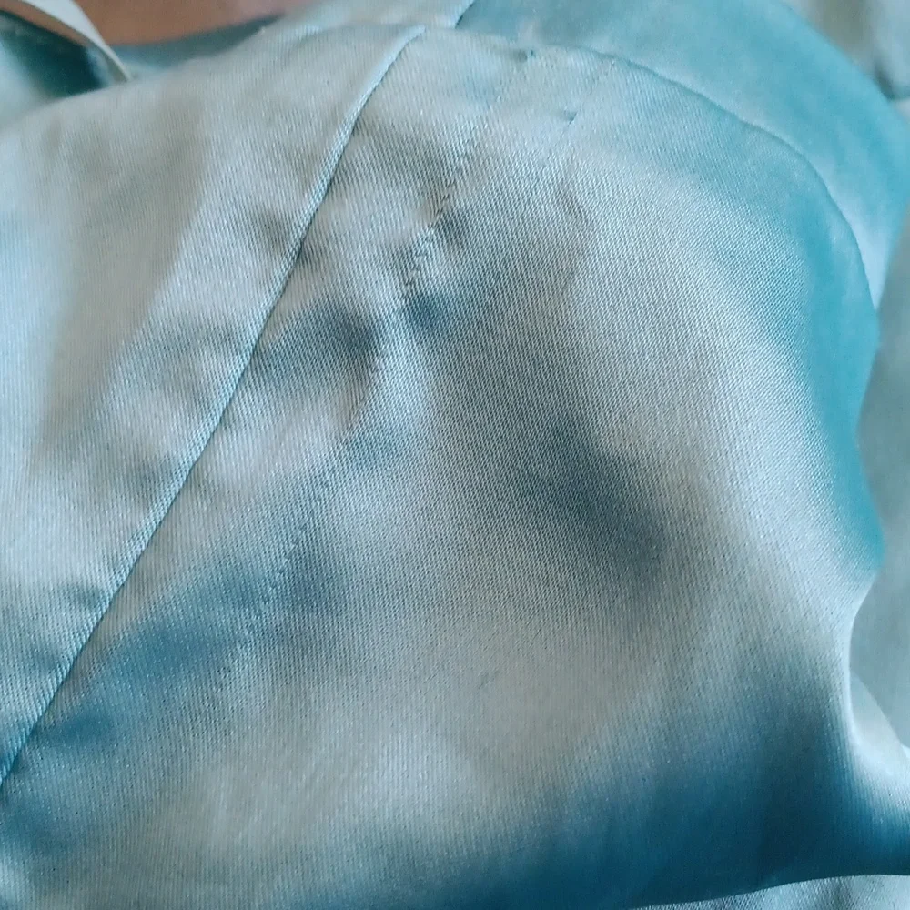 New York & Company Blue Satin Camisole Tank Top L - Picture 4 of 6